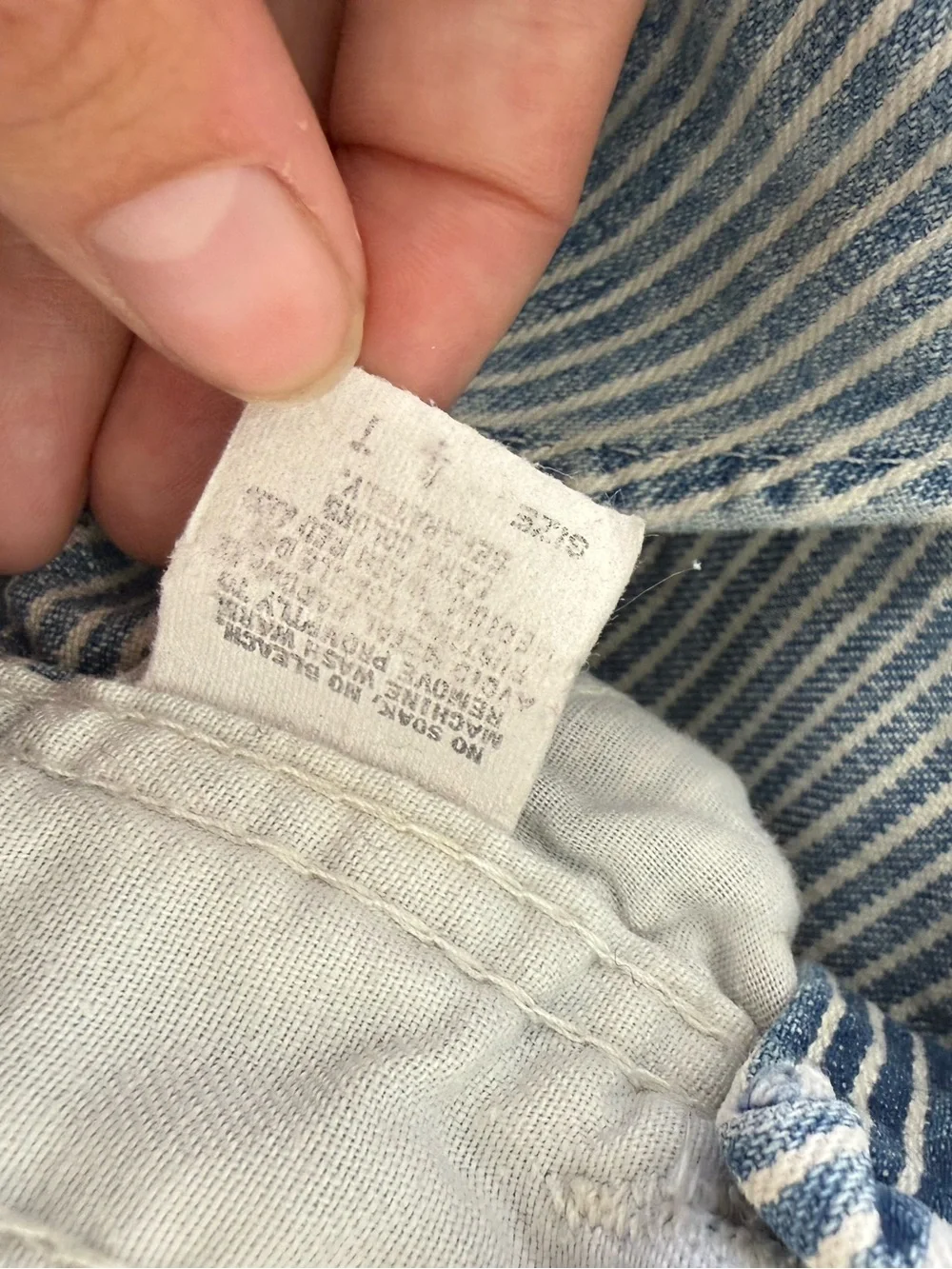 OshKosh B’Gosh Vintage Made in USA Paper Tag Striped Overalls